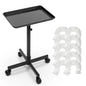 TASALON Adjustable Salon Tray with 10 Plastic Films Black