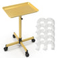 TASALON Adjustable Salon Tray with 10 Plastic Films Gold