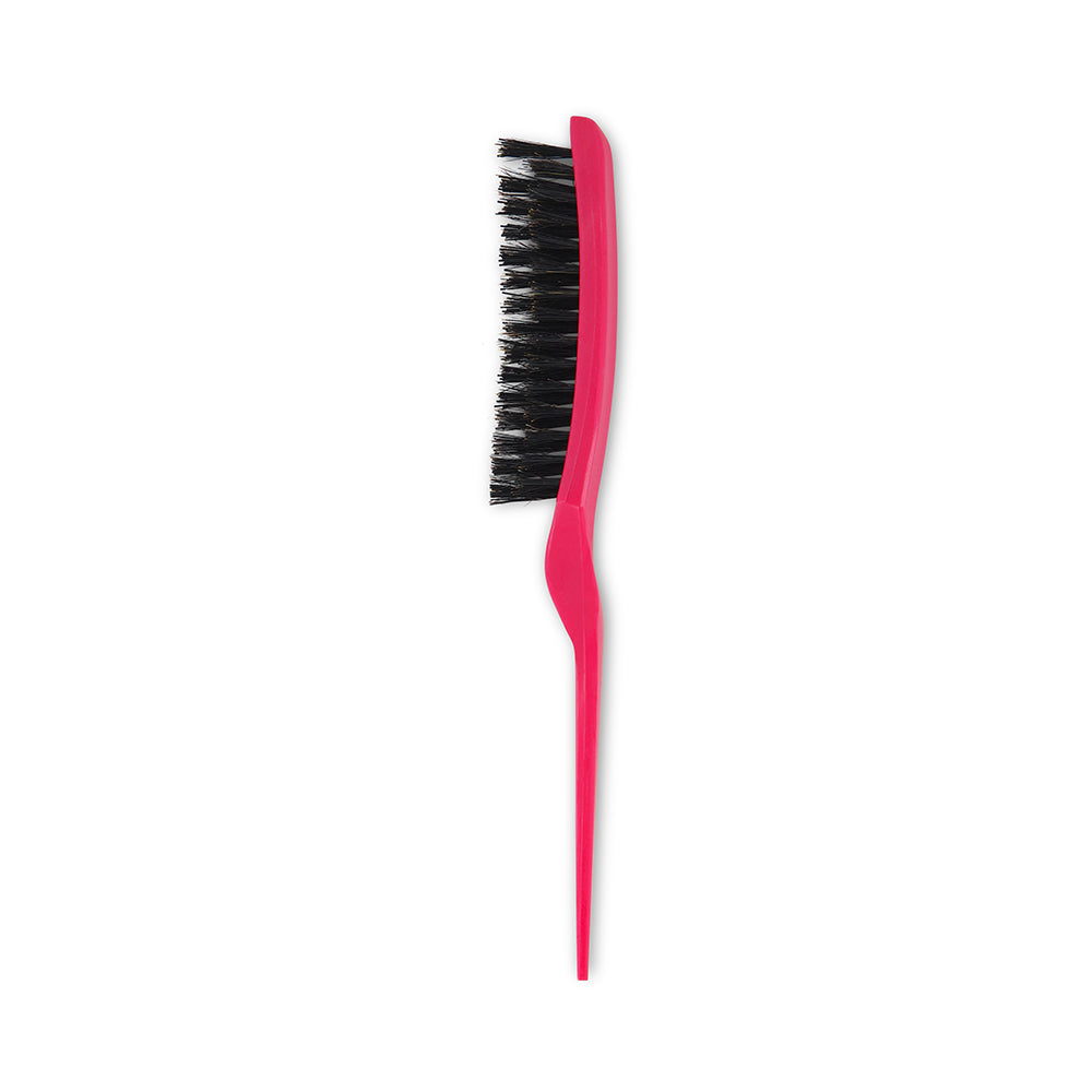 Professional Nylon Bristle Teasing Brush Hot Pink