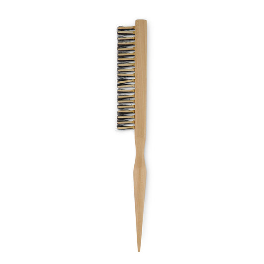 Wooden Boar Bristle Teasing Brush Tan