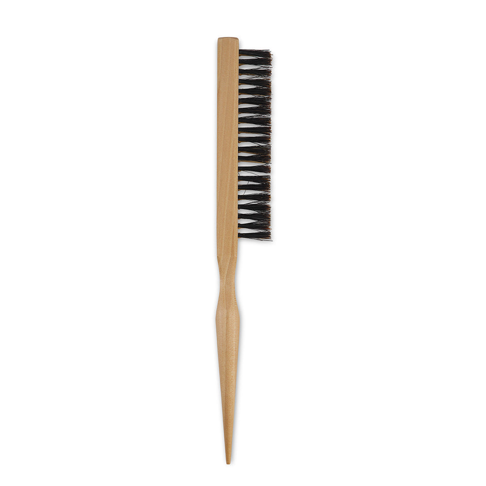 Wooden Boar Bristle Teasing Brush Tan