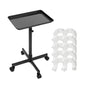 TASALON Adjustable Salon Tray with 10 Plastic Films Black