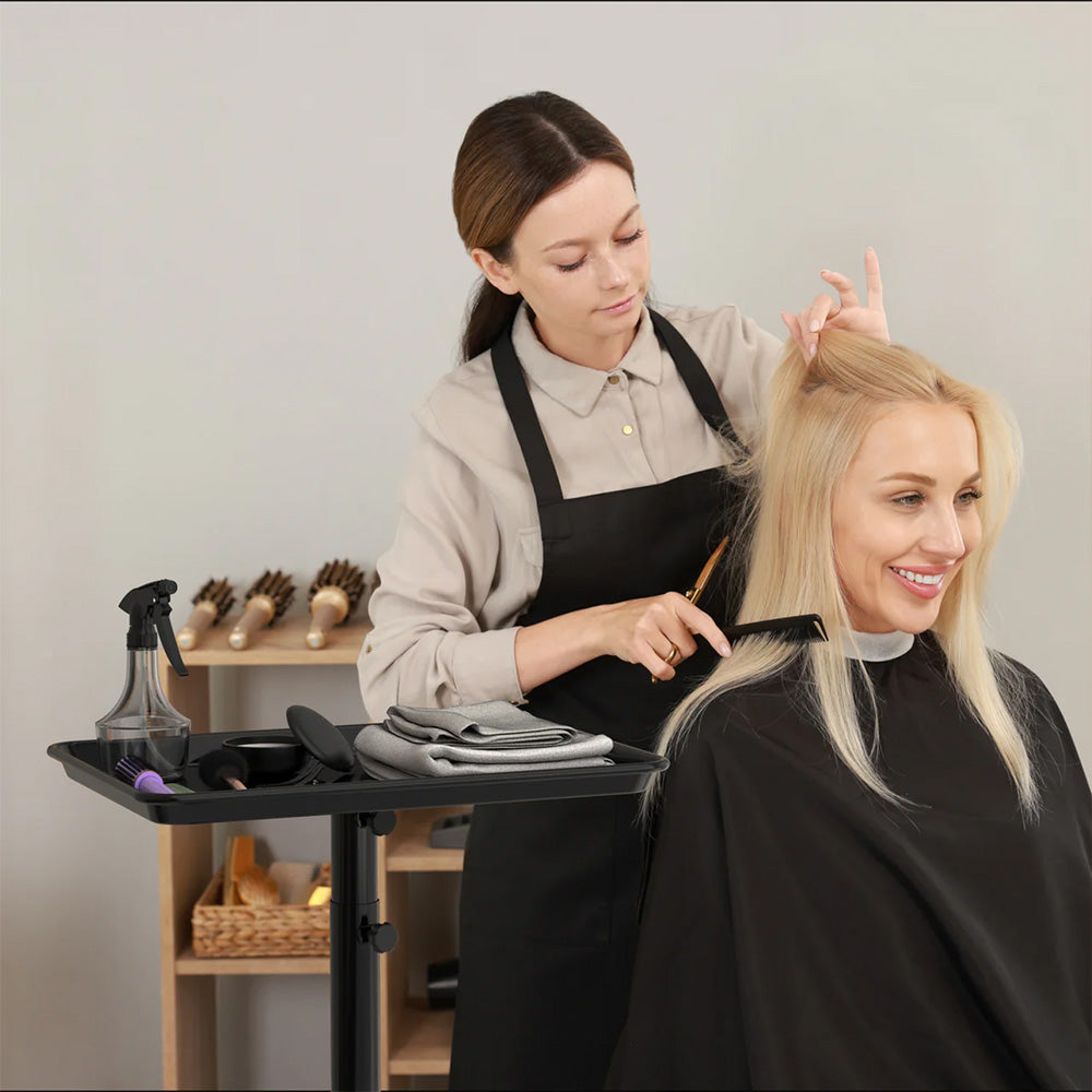 TASALON Adjustable Salon Tray with 10 Plastic Films Gold