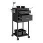 TASALON Salon Metal Trolley Cart Black