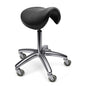 TASALON Ergonomic Saddle Stool with Rollerblade Wheels - Black