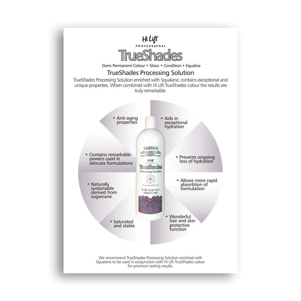 Hi Lift True Shades Colour Chart