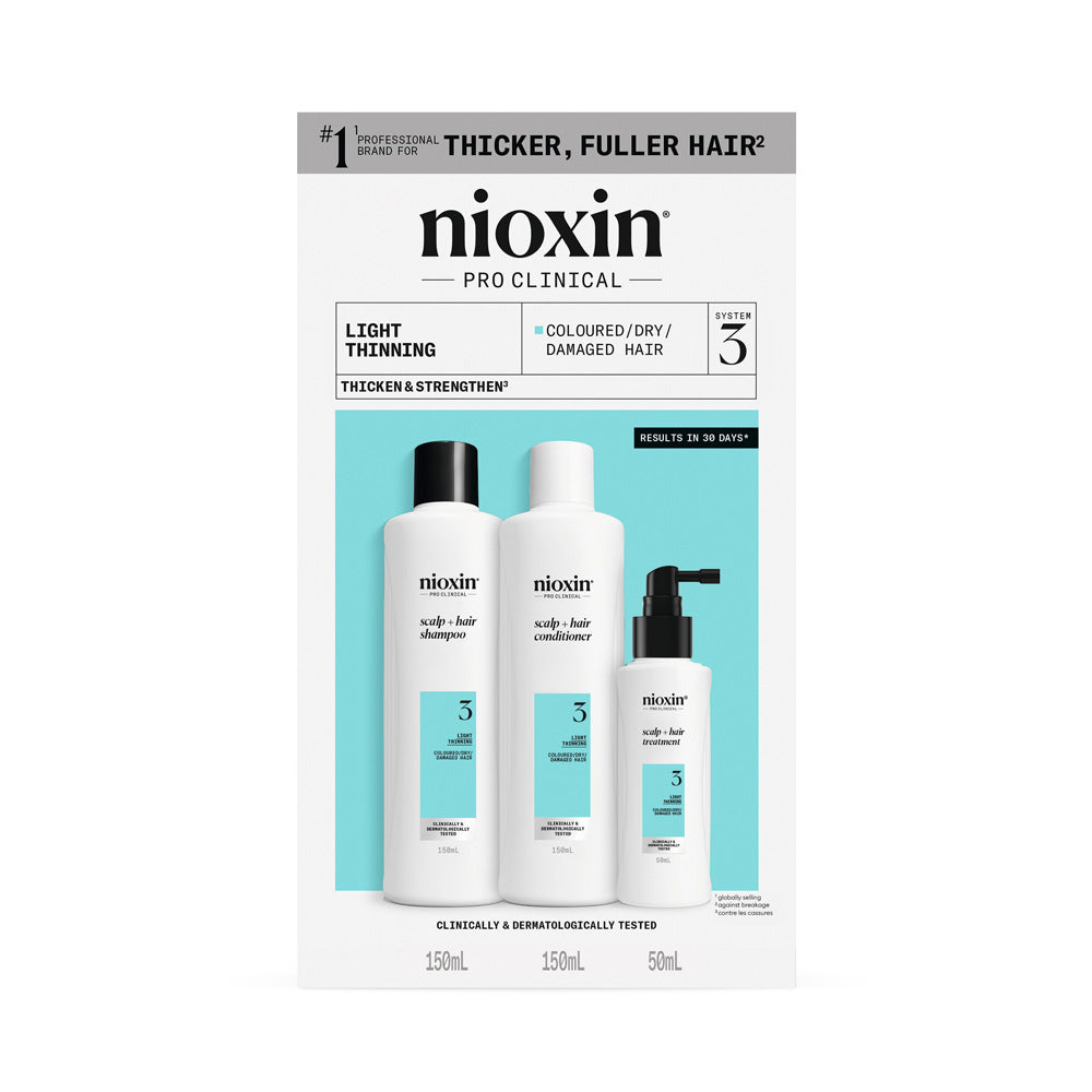 Nioxin Scalp + Hair Thickening System 3 Trial Kit 100ml + 100ml + 50ml