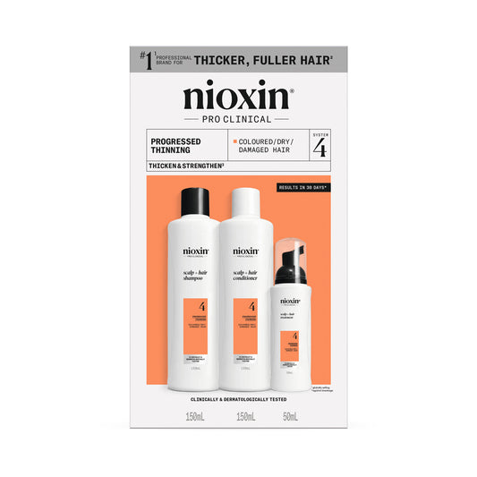 Nioxin Scalp + Hair Thickening System 4 Trial Kit 100ml + 100ml + 40ml