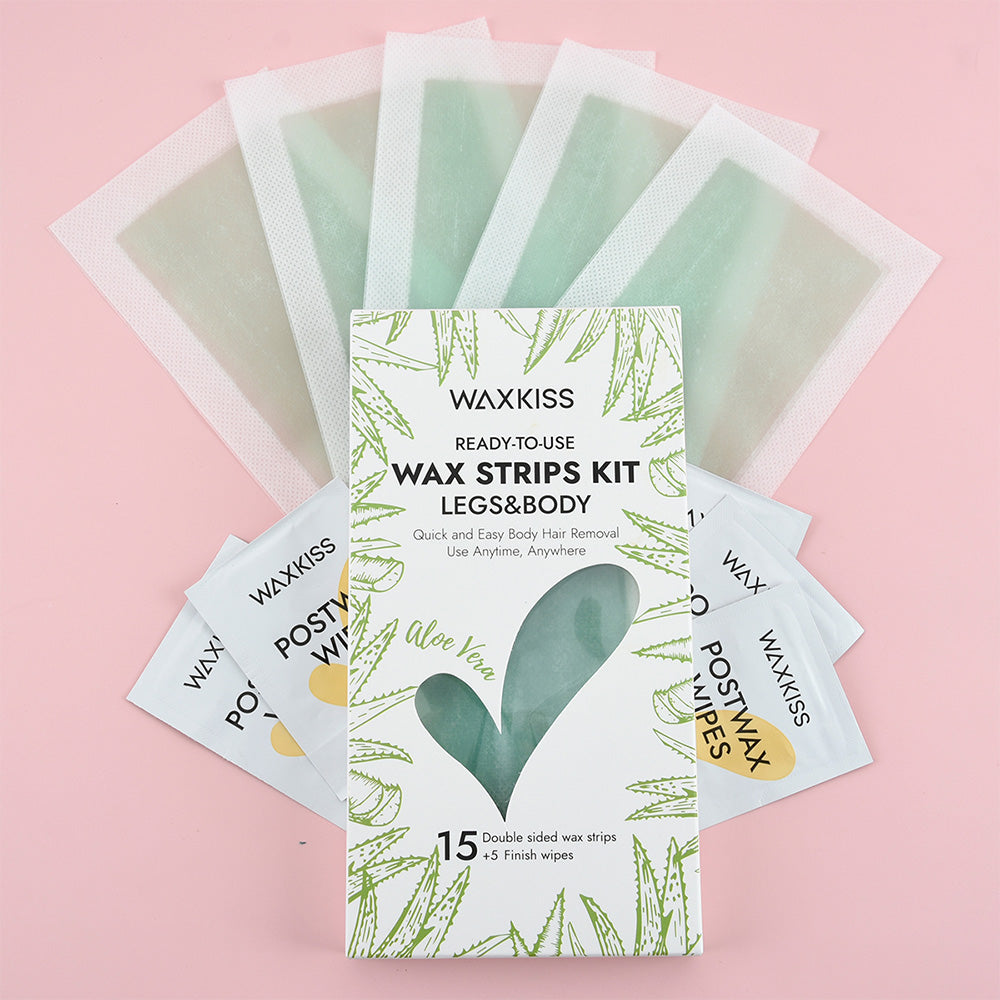 WaxKiss Cold Wax Strips Aloe Vera 15Pk
