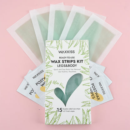 WaxKiss Cold Wax Strips Aloe Vera 15Pk