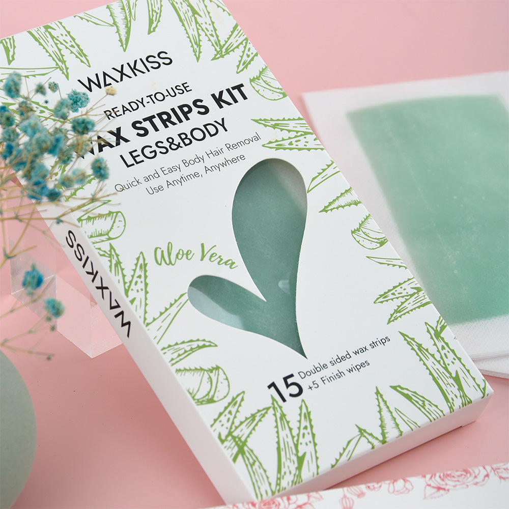 WaxKiss Cold Wax Strips Aloe Vera 15Pk