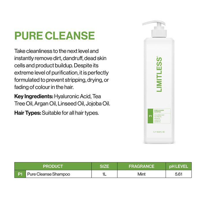 Limitless P1 Pure Cleanse Shampoo 1L – AMR Beauty Group